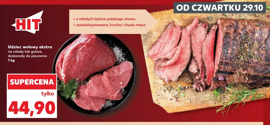 Udziec wołowy ekstra promocja w Kaufland