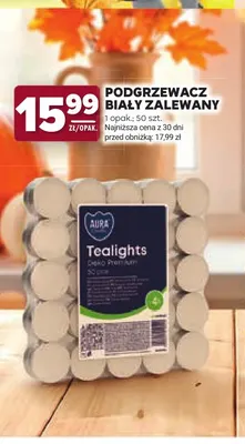 Podgrzewacz biały zalewany Aura promocja w Stokrotka