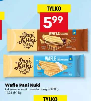 Wafle Pani Kuki o smaku śmietankowym promocja w LEWIATAN
