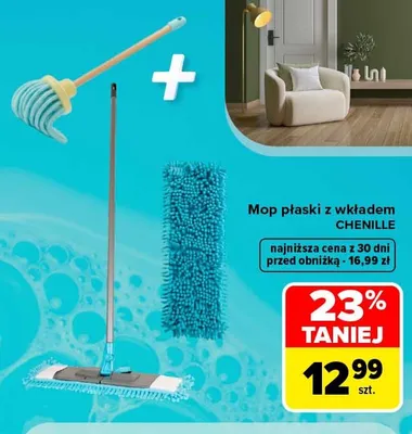 Mop płaski z wkładem Chenille promocja w Carrefour
