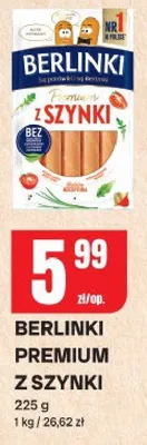 Berlinki premium z szynki promocja w Chorten
