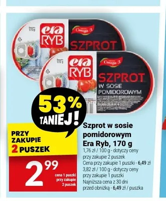Szprot w sosie pomidorowym Era Ryb promocja w Twój Market