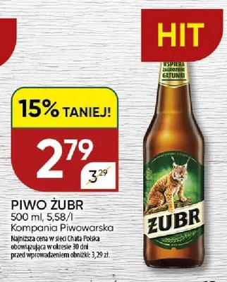 Piwo Żubr promocja w Chata Polska