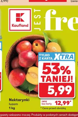 Nektarynki luzem promocja w Kaufland