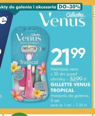 Maszynki do golenia Gillette Venus Tropical 3-pak promocja w Super-Pharm