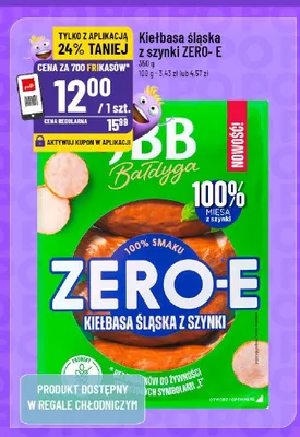 Kiełbasa śląska z szynki ZERO-E JBB Bałdyga promocja w POLOmarket