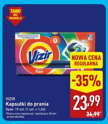 Kapsułki do prania Vizir promocja w Aldi