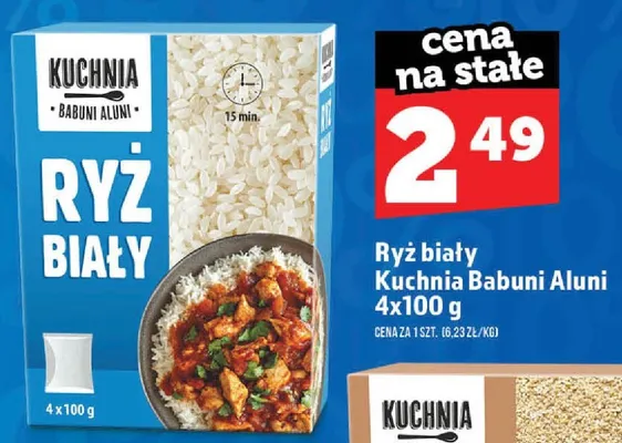 Ryż biały Kuchnia Babuni Aluni 4-pak 100g promocja w TOPAZ