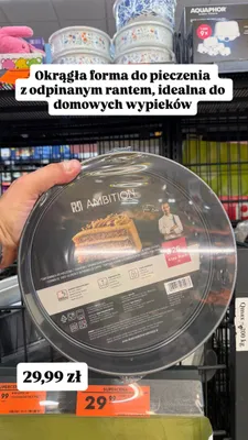 Tortownica do pieczenia z pokrywą Ambition Klipp Black 26 cm promocja w Biedronka