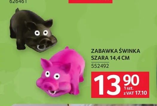 Zabawka świnka szara 14,4 cm promocja w Selgros