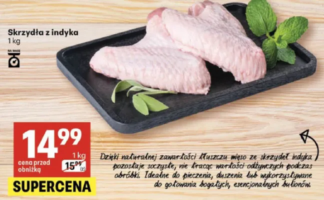 Skrzydła z indyka promocja w Delikatesy Centrum