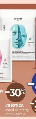 Maski do twarzy L'BIOTICA promocja w Super-Pharm