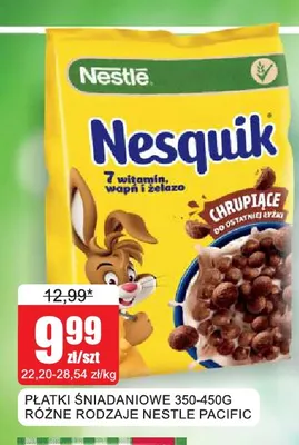 Płatki śniadaniowe Nesquik promocja w Bingo