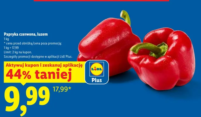 Papryka czerwona luzem promocja w Lidl
