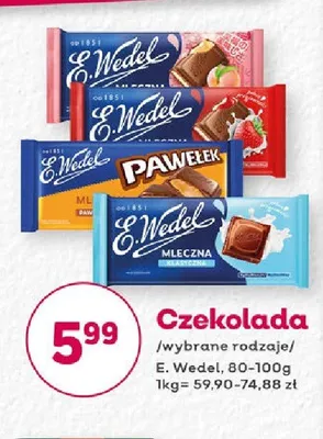 Czekolada mleczna klasyczna E.Wedel promocja w Bliski