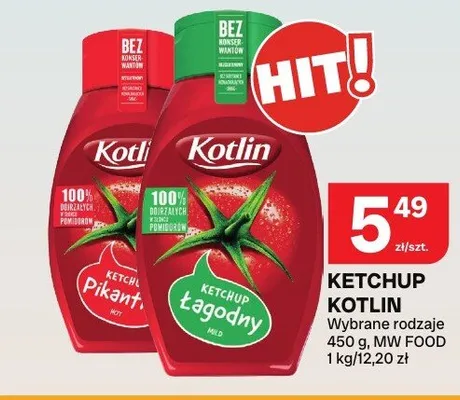 Ketchup Kotlin Łagodny promocja w Chorten