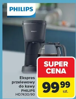 Ekspres przelewowy do kawy PHILIPS HD7430/90 promocja w Carrefour