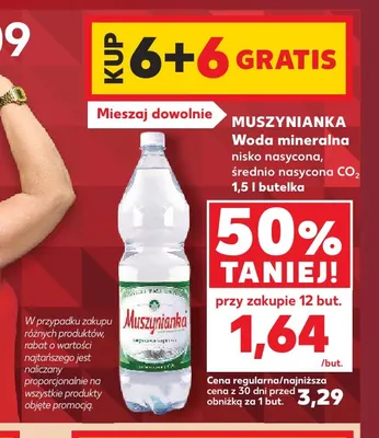 Woda mineralna gazowana nisko nasycona Muszynianka promocja w Kaufland