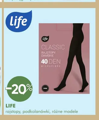 Rajstopy i podkolanówki Life promocja w Super-Pharm