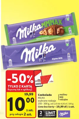 Czekolada mleczna wybrane rodzaje promocja w Intermarche