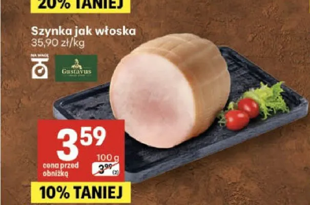 Szynka jak włoska Gustavus promocja w Delikatesy Centrum