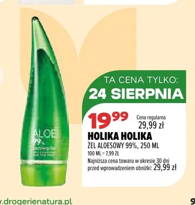 Żel aloesowy 99% Holika Holika promocja w Drogerie Natura
