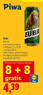 Piwo Żubr promocja w Lidl