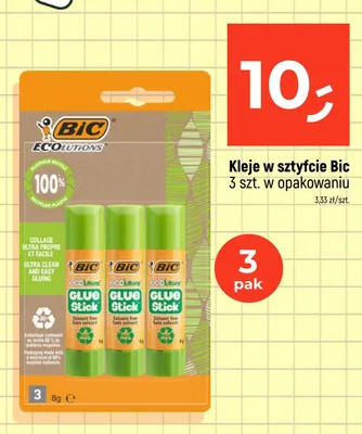 Kleje w sztyfcie Bic Ecolutions 3-pak promocja w Dealz
