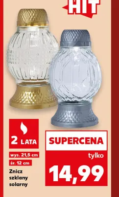 Znicz szklany solarny promocja w Kaufland