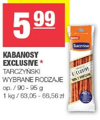 Kabanosy Exclusive Tarczyński promocja w SPAR