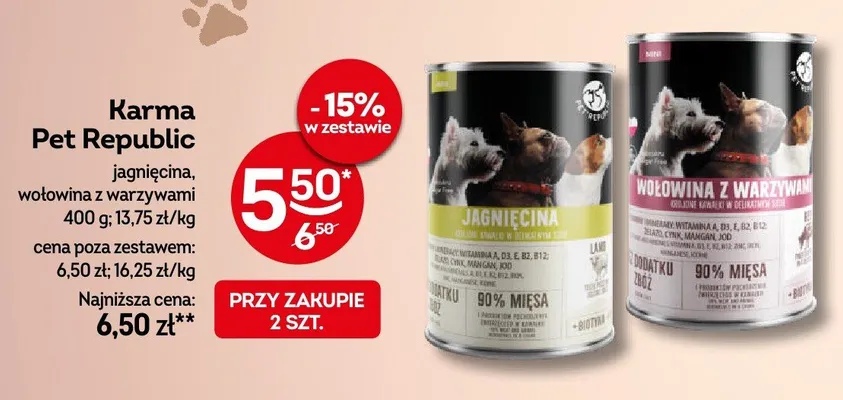 Karma dla psów Pet Republic jagnięcina promocja w Żabka