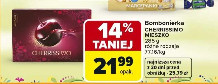 Bombonierka Cherrissimo mieszko różne rodzaje promocja w Carrefour