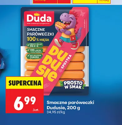 Smaczne paróweczki Dudusie Duda promocja w Biedronka
