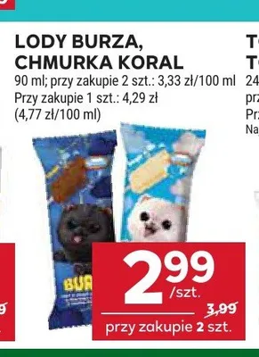 Lody Burza Koral promocja w Stokrotka