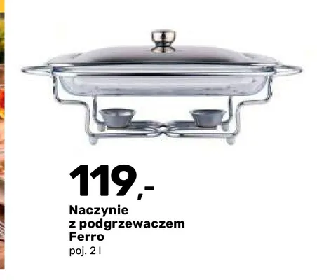 Naczynie z podgrzewaczem Ferro poj. 2 l promocja w Bricomarche