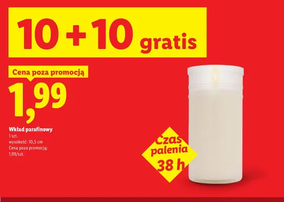 Wkład parafinowy promocja w Lidl