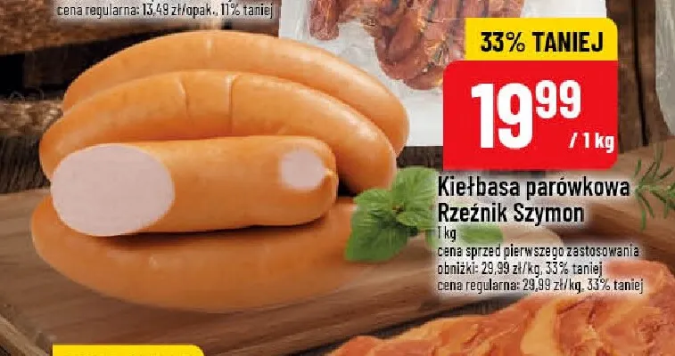 Kiełbasa parówkowa Rzeźnik Szymon promocja w POLOmarket