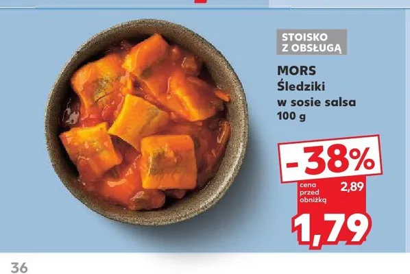 Śledziki w sosie salsa MORS promocja w Kaufland
