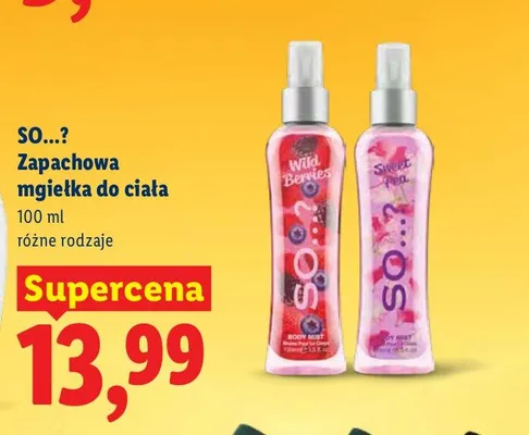 Zapachowa mgiełka do ciała promocja w Lidl