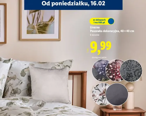 Poszewka dekoracyjna 40 x 40 cm promocja w Lidl