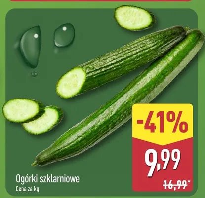 Ogórki szklarniowe promocja w Aldi