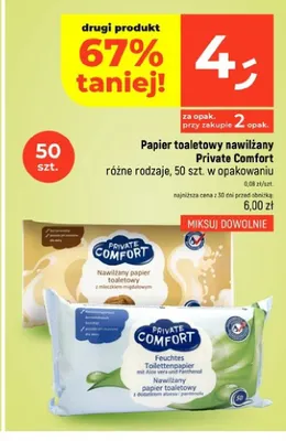 Papier toaletowy nawilżany Private Comfort promocja w Dealz