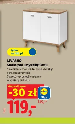 Szafka pod umywalkę Livarno Corfu promocja w Lidl