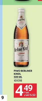 Piwo Berliner Kindl Jubiläums Pilsener promocja w Selgros