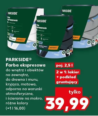 Farba akrylowa do wnętrz i obiektów na zewnątrz, do drewna i muru promocja w Kaufland