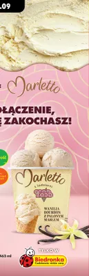 Lody Marletto Good Lood wanilia Bourbon z palonym masłem promocja w Biedronka
