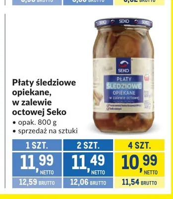 Płaty śledziowe opiekane w zalewie octowej Seko promocja w Makro