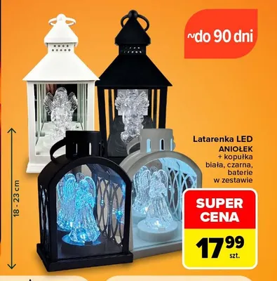 Latarenka LED Aniołek + kopułka promocja w Carrefour