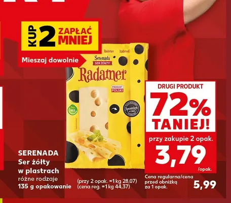 Ser żółty w plastrach Serenada promocja w Kaufland