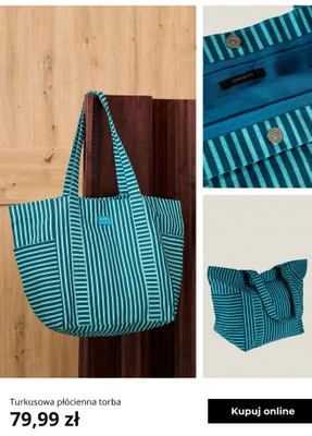 Torba płócienna Greenpoint turkusowa promocja w Greenpoint